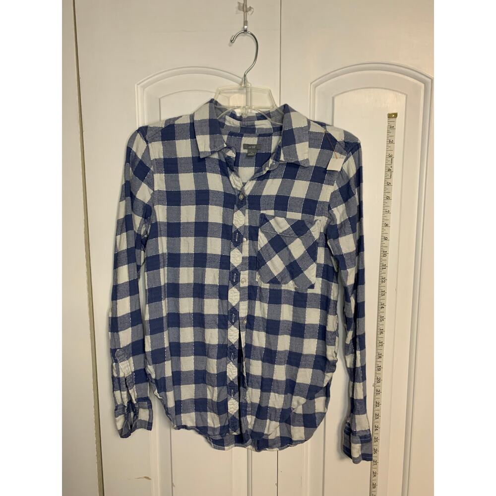 Aerie Blue Plaid Shirt - Picture 1 of 3